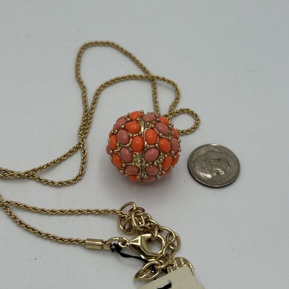 Talbots Coral And Pink Floral Necklace - Picture 5 of 7